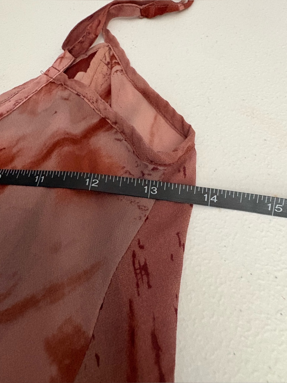 Medium Vintage Victoria’s Secret Y2K Pink Mauve Watercolor Silk Slip Dress - Picture 5 of 7